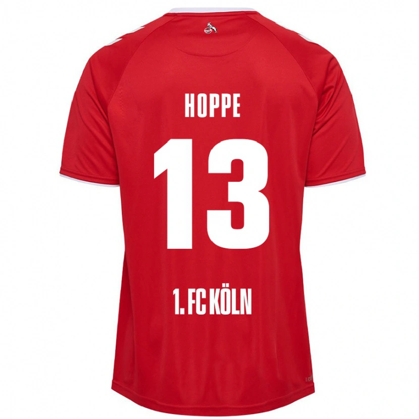 Danxen Kvinder Paula Hoppe #13 Rød Hvid Udebane Spillertrøjer 2024/25 Trøje T-Shirt