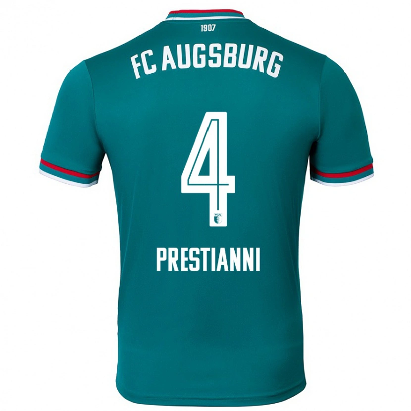 Danxen Kvinder Luis Prestianni #4 Mørkegrøn Udebane Spillertrøjer 2024/25 Trøje T-Shirt
