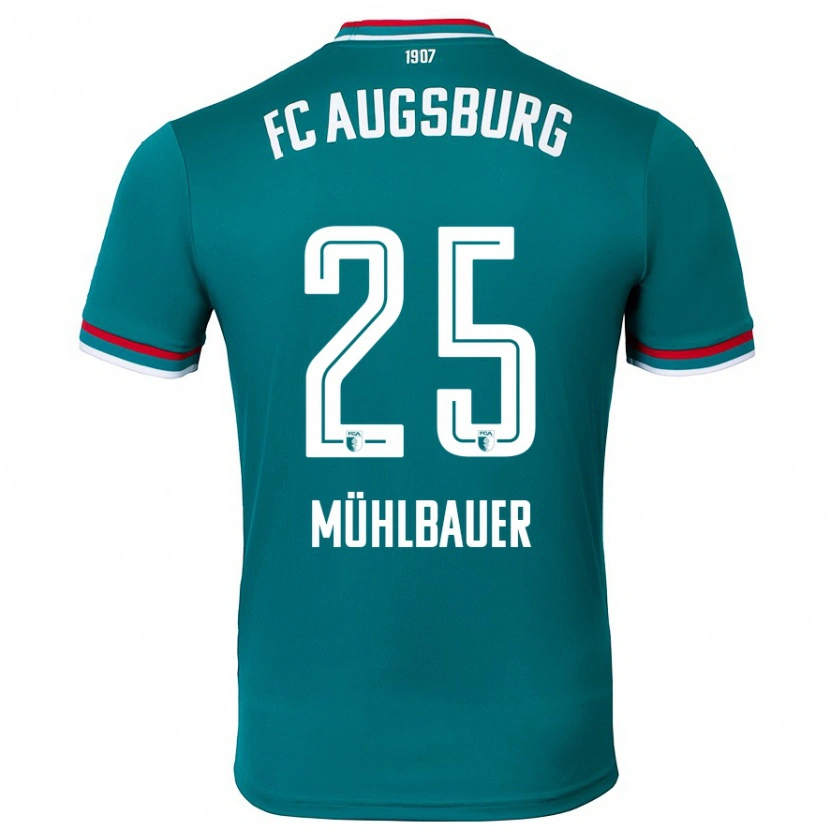Danxen Kvinder Simon Mühlbauer #25 Mørkegrøn Udebane Spillertrøjer 2024/25 Trøje T-Shirt