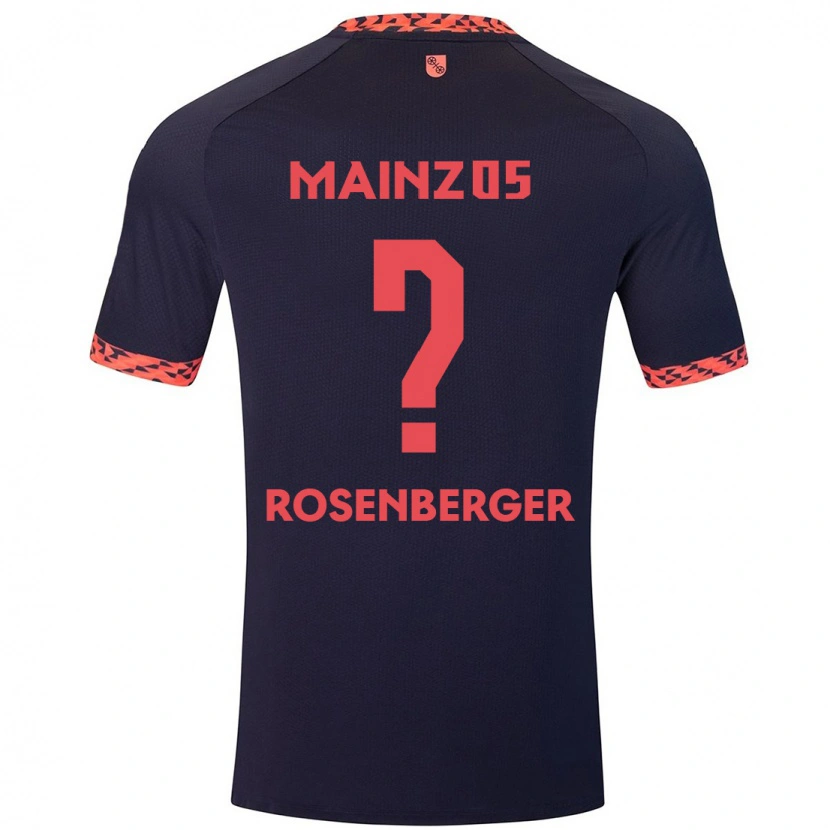 Danxen Kvinder Chris Rosenberger #0 Blå Koralrød Udebane Spillertrøjer 2024/25 Trøje T-Shirt