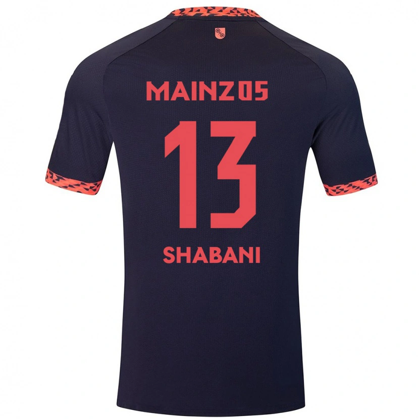 Danxen Kvinder Eniss Shabani #13 Blå Koralrød Udebane Spillertrøjer 2024/25 Trøje T-Shirt