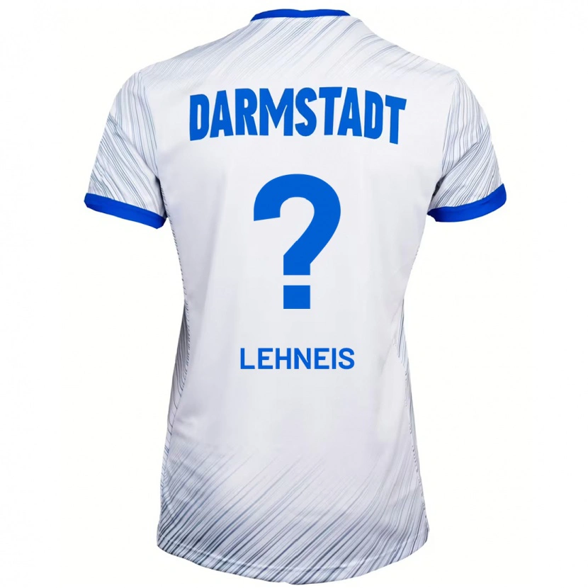Danxen Kvinder Daniel Lehneis #0 Hvid Blå Udebane Spillertrøjer 2024/25 Trøje T-Shirt