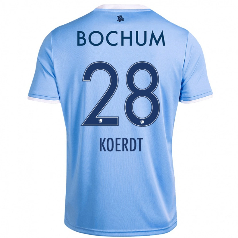 Danxen Kvinder Lennart Koerdt #28 Himmelblå Udebane Spillertrøjer 2024/25 Trøje T-Shirt