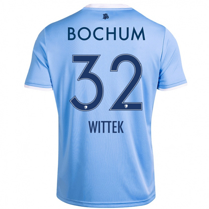 Danxen Kvinder Maximilian Wittek #32 Himmelblå Udebane Spillertrøjer 2024/25 Trøje T-Shirt