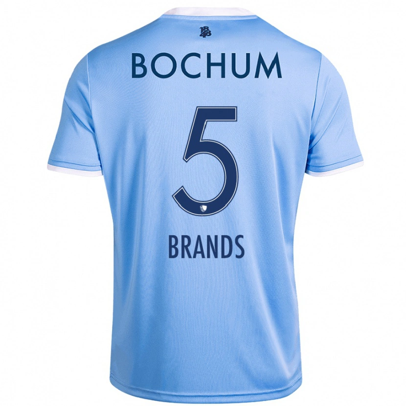 Danxen Kvinder Elias Brands #5 Himmelblå Udebane Spillertrøjer 2024/25 Trøje T-Shirt