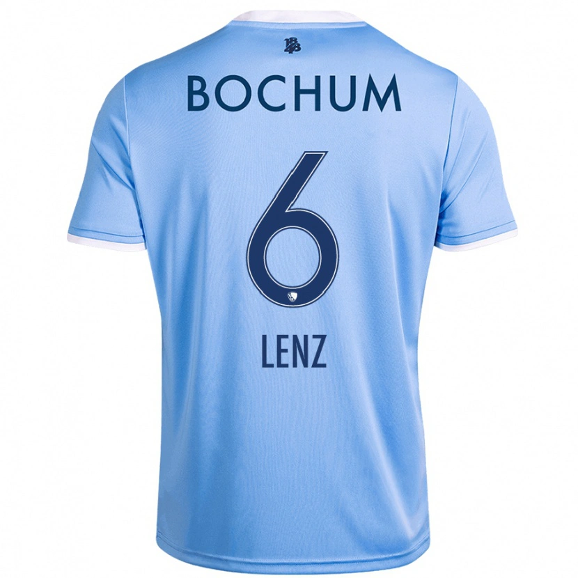 Danxen Kvinder Cajetan Lenz #6 Himmelblå Udebane Spillertrøjer 2024/25 Trøje T-Shirt