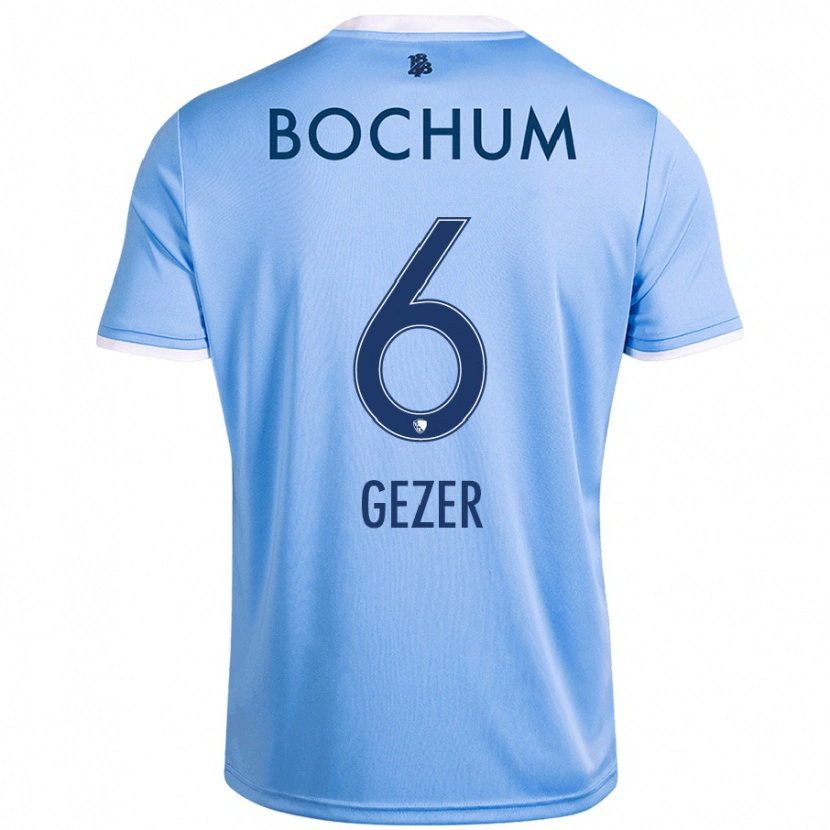 Danxen Kvinder Joel Gezer #6 Himmelblå Udebane Spillertrøjer 2024/25 Trøje T-Shirt
