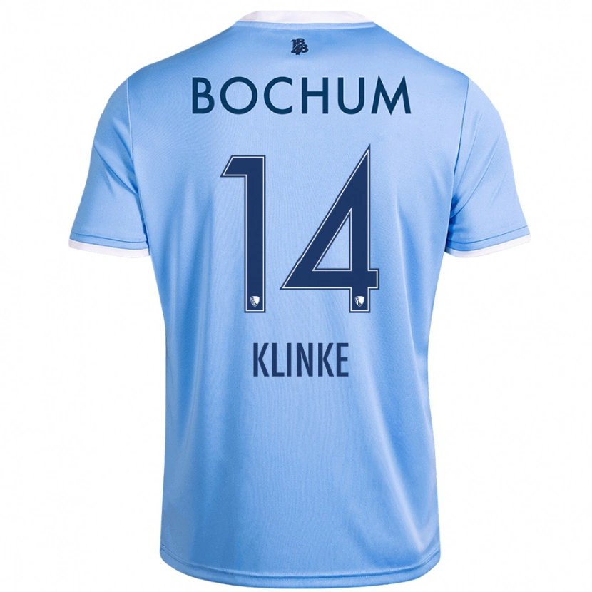 Danxen Kvinder Niklas Klinke #14 Himmelblå Udebane Spillertrøjer 2024/25 Trøje T-Shirt