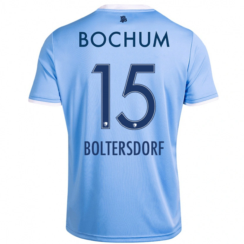 Danxen Kvinder Sebastian Boltersdorf #15 Himmelblå Udebane Spillertrøjer 2024/25 Trøje T-Shirt