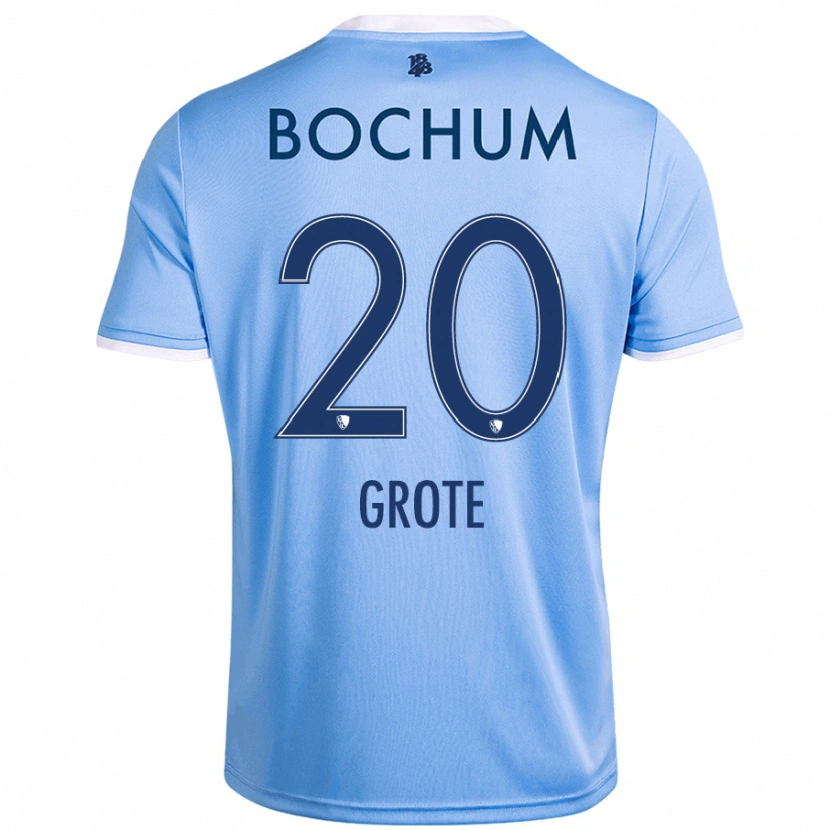 Danxen Kvinder Dennis Grote #20 Himmelblå Udebane Spillertrøjer 2024/25 Trøje T-Shirt