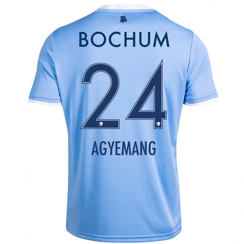 Danxen Kvinder Donovan Agyemang #24 Himmelblå Udebane Spillertrøjer 2024/25 Trøje T-Shirt