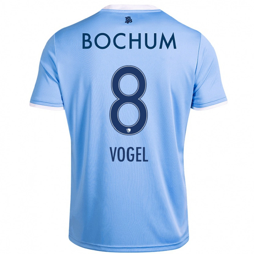Danxen Kvinder Ann-Sophie Vogel #8 Himmelblå Udebane Spillertrøjer 2024/25 Trøje T-Shirt