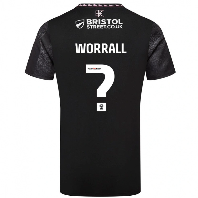 Danxen Kvinder Joe Worrall #0 Sort Udebane Spillertrøjer 2024/25 Trøje T-Shirt