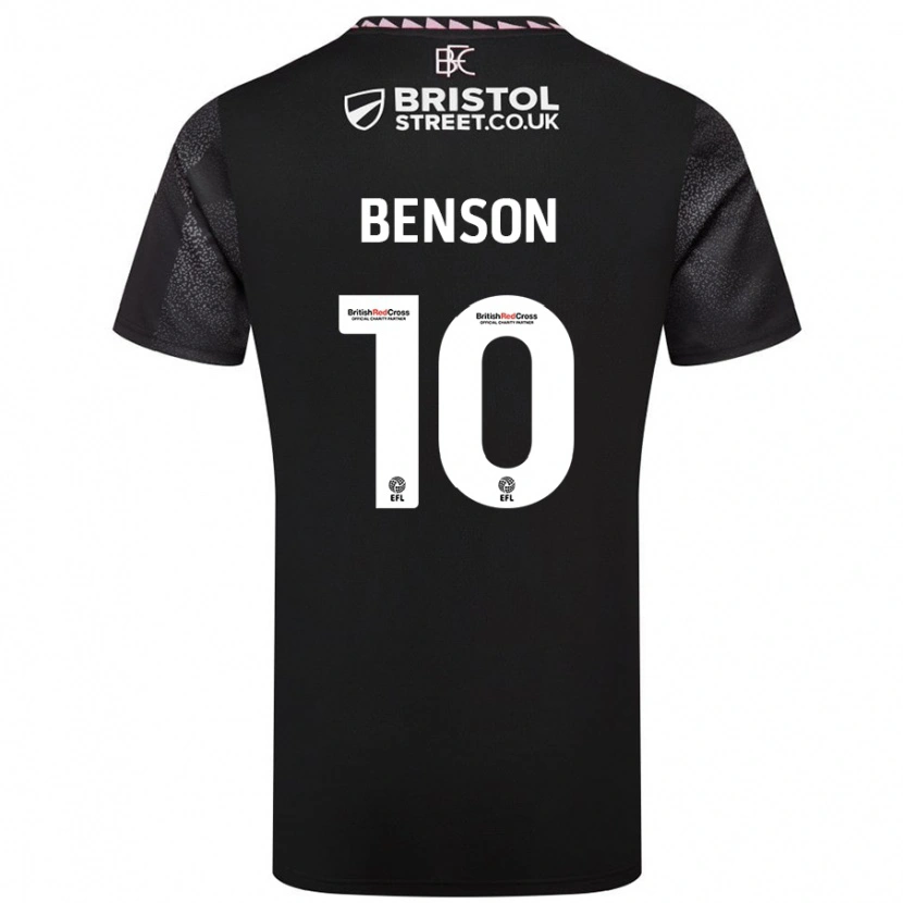 Danxen Kvinder Benson Manuel #10 Sort Udebane Spillertrøjer 2024/25 Trøje T-Shirt