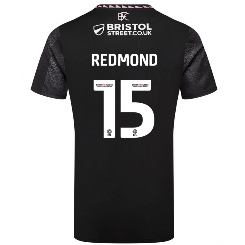 Danxen Kvinder Nathan Redmond #15 Sort Udebane Spillertrøjer 2024/25 Trøje T-Shirt