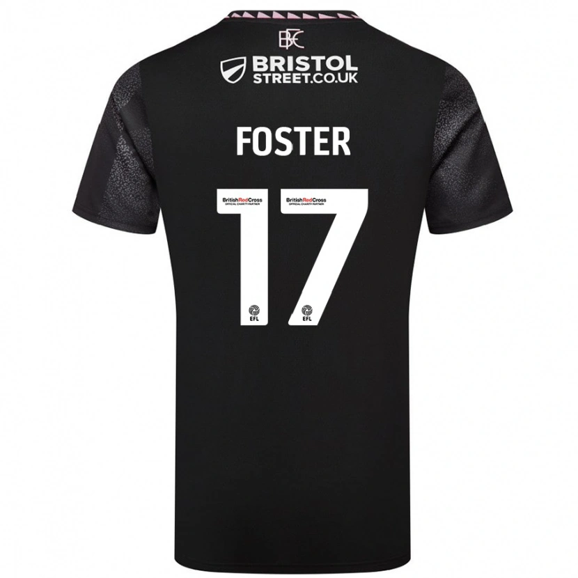 Danxen Kvinder Lyle Foster #17 Sort Udebane Spillertrøjer 2024/25 Trøje T-Shirt