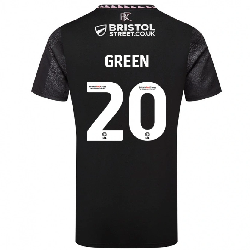 Danxen Kvinder Etienne Green #20 Sort Udebane Spillertrøjer 2024/25 Trøje T-Shirt