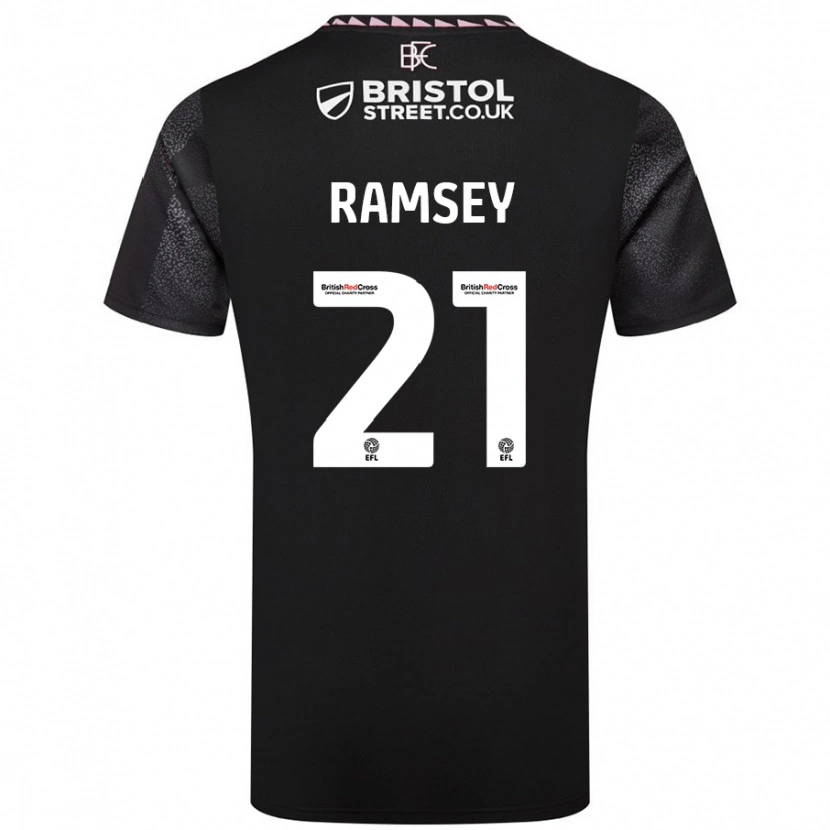 Danxen Kvinder Aaron Ramsey #21 Sort Udebane Spillertrøjer 2024/25 Trøje T-Shirt