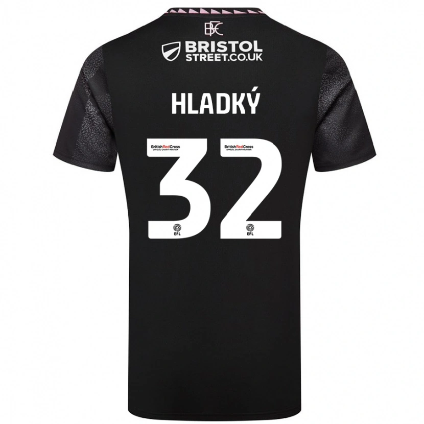 Danxen Kvinder Vaclav Hladky #32 Sort Udebane Spillertrøjer 2024/25 Trøje T-Shirt