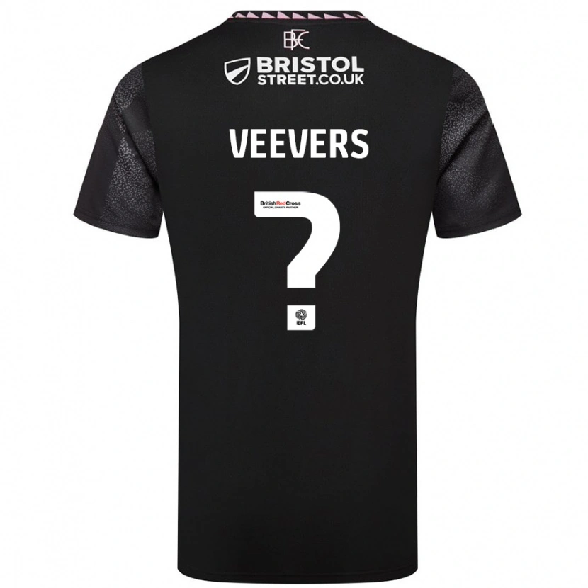 Danxen Kvinder Charlie Veevers #0 Sort Udebane Spillertrøjer 2024/25 Trøje T-Shirt