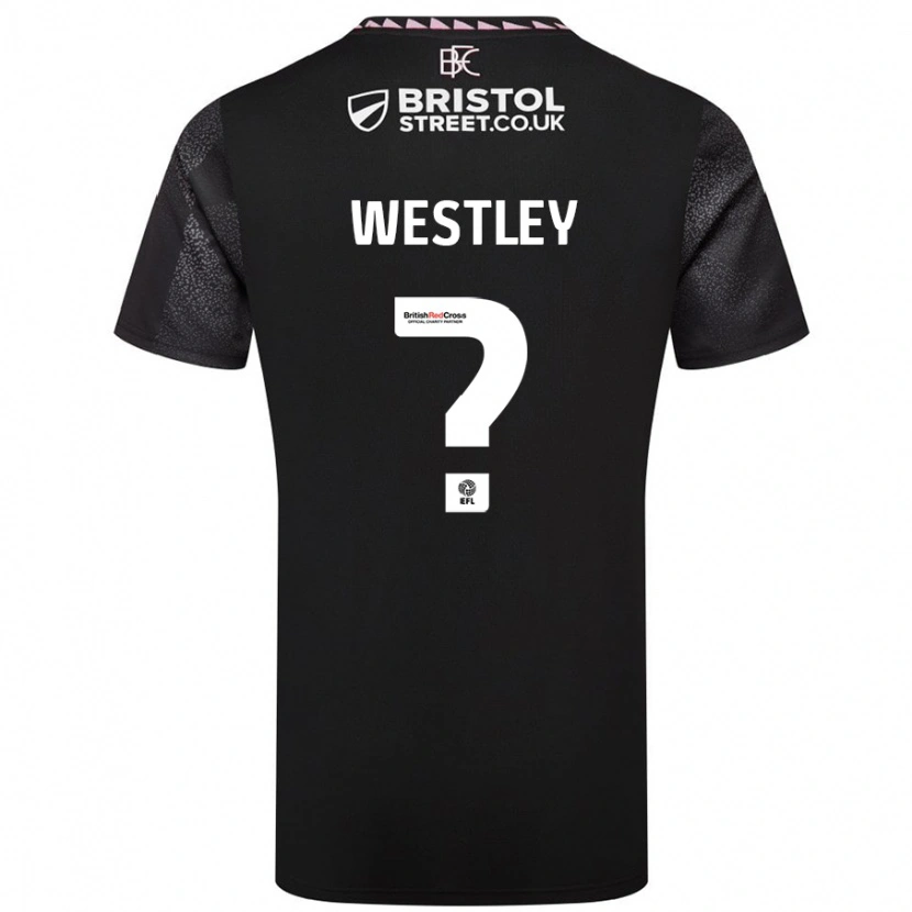 Danxen Kvinder Joe Westley #0 Sort Udebane Spillertrøjer 2024/25 Trøje T-Shirt