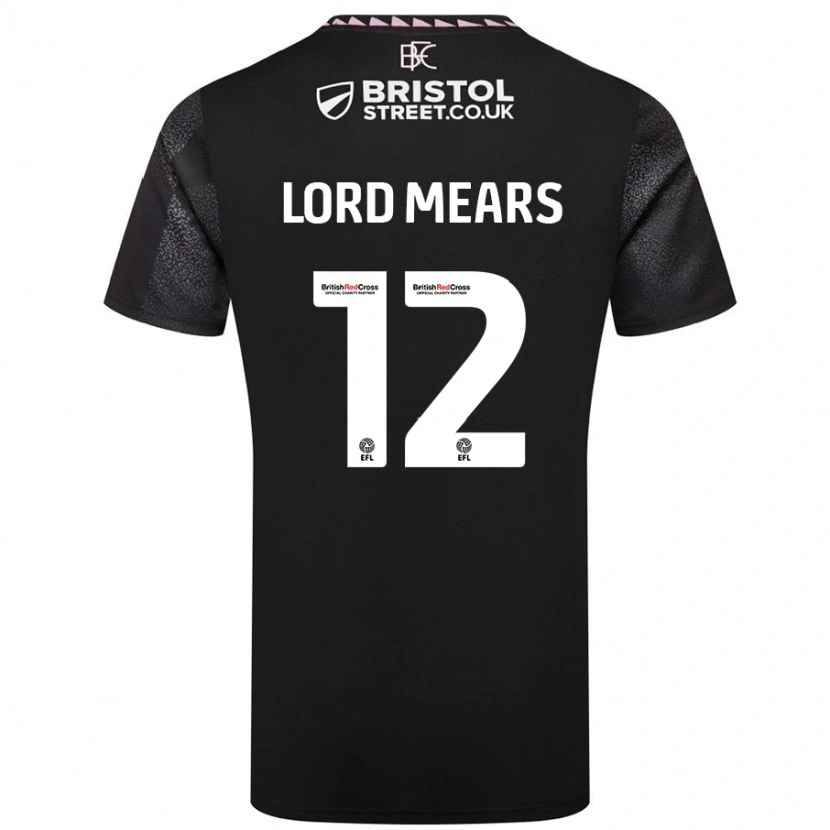 Danxen Kvinder Rhema Lord-Mears #12 Sort Udebane Spillertrøjer 2024/25 Trøje T-Shirt