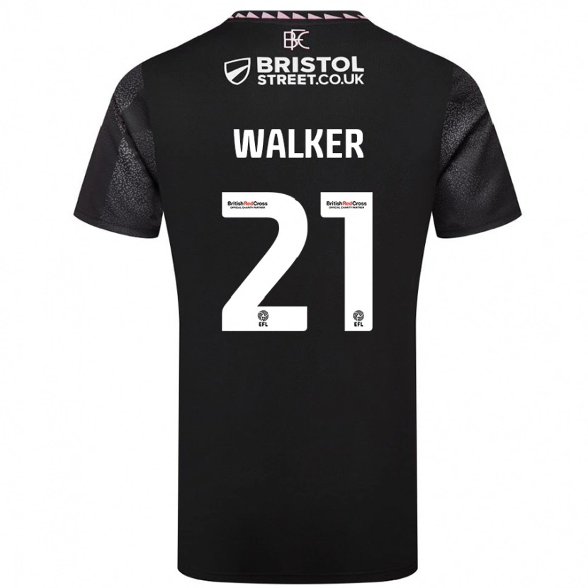 Danxen Kvinder Claudia Walker #21 Sort Udebane Spillertrøjer 2024/25 Trøje T-Shirt