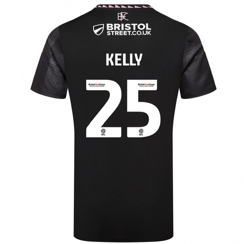 Danxen Kvinder Aimee Kelly #25 Sort Udebane Spillertrøjer 2024/25 Trøje T-Shirt