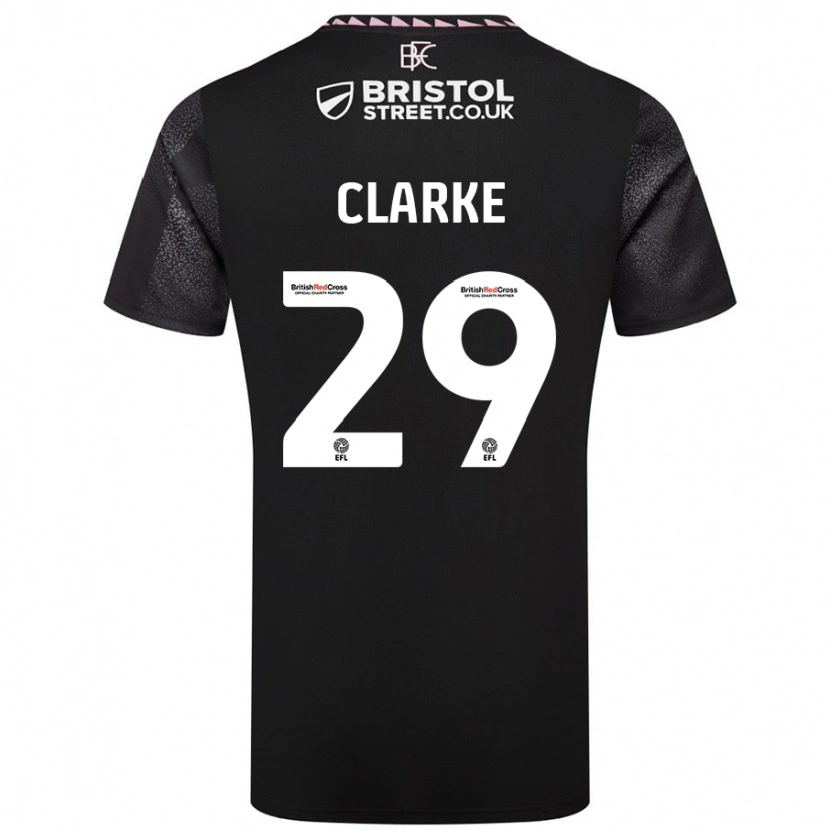 Danxen Kvinder Abby Clarke #29 Sort Udebane Spillertrøjer 2024/25 Trøje T-Shirt