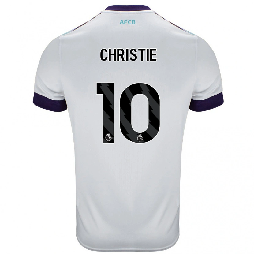 Danxen Kvinder Ryan Christie #10 Hvid Grøn Lilla Udebane Spillertrøjer 2024/25 Trøje T-Shirt