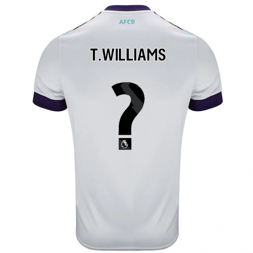 Danxen Kvinder Toure Williams #0 Hvid Grøn Lilla Udebane Spillertrøjer 2024/25 Trøje T-Shirt