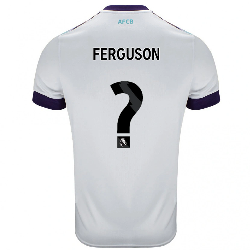 Danxen Kvinder Josh Ferguson #0 Hvid Grøn Lilla Udebane Spillertrøjer 2024/25 Trøje T-Shirt