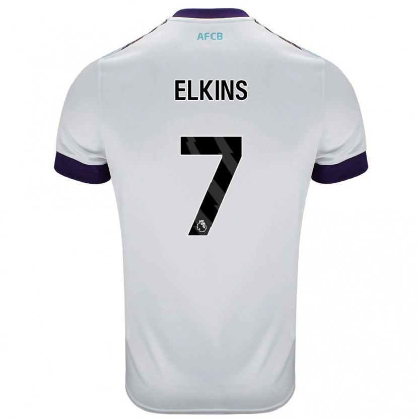 Danxen Kvinder Elle Elkins #7 Hvid Grøn Lilla Udebane Spillertrøjer 2024/25 Trøje T-Shirt
