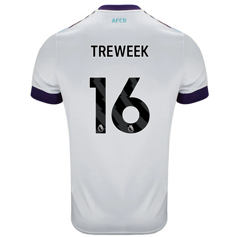 Danxen Kvinder Jess Treweek #16 Hvid Grøn Lilla Udebane Spillertrøjer 2024/25 Trøje T-Shirt
