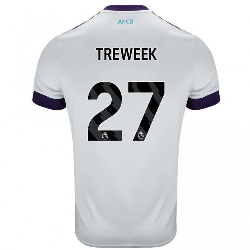 Danxen Kvinder Amber Treweek #27 Hvid Grøn Lilla Udebane Spillertrøjer 2024/25 Trøje T-Shirt