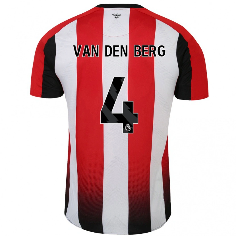 Danxen Børn Sepp Van Den Berg #4 Rød Hvid Hjemmebane Spillertrøjer 2024/25 Trøje T-Shirt