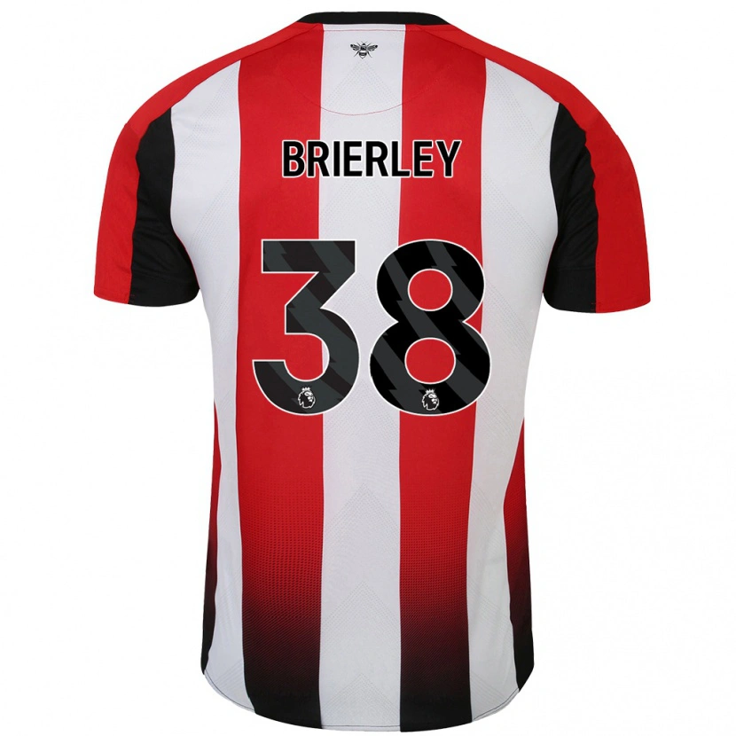 Danxen Børn Ethan Brierley #38 Rød Hvid Hjemmebane Spillertrøjer 2024/25 Trøje T-Shirt