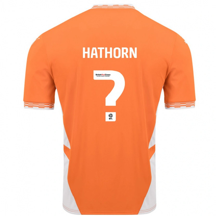 Danxen Børn Erin Hathorn #0 Orange Hvid Hjemmebane Spillertrøjer 2024/25 Trøje T-Shirt