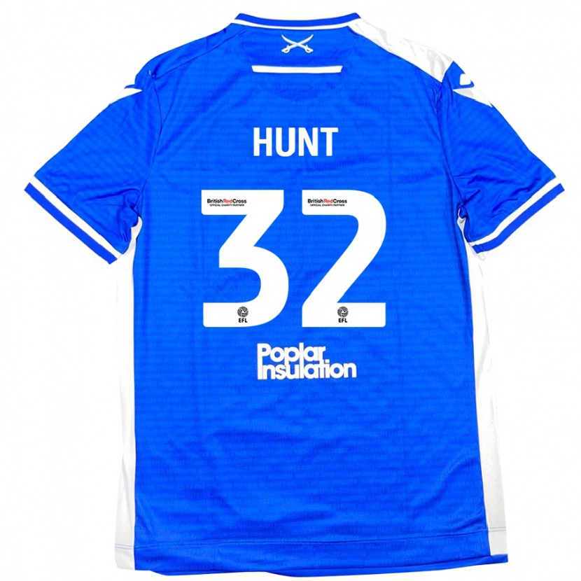 Danxen Børn Jack Hunt #32 Blå Hvid Hjemmebane Spillertrøjer 2024/25 Trøje T-Shirt