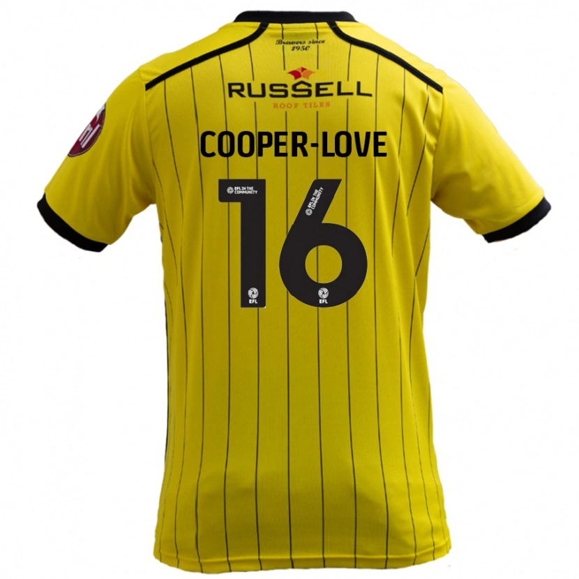 Danxen Børn Jack Cooper-Love #16 Gul Hjemmebane Spillertrøjer 2024/25 Trøje T-Shirt