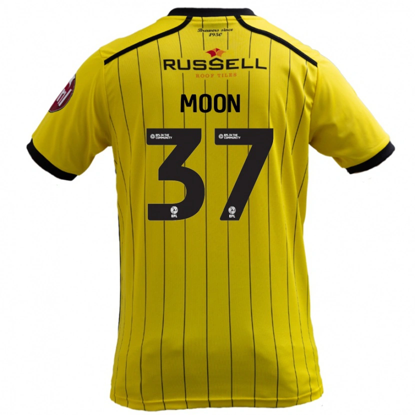 Danxen Børn Jasper Moon #37 Gul Hjemmebane Spillertrøjer 2024/25 Trøje T-Shirt