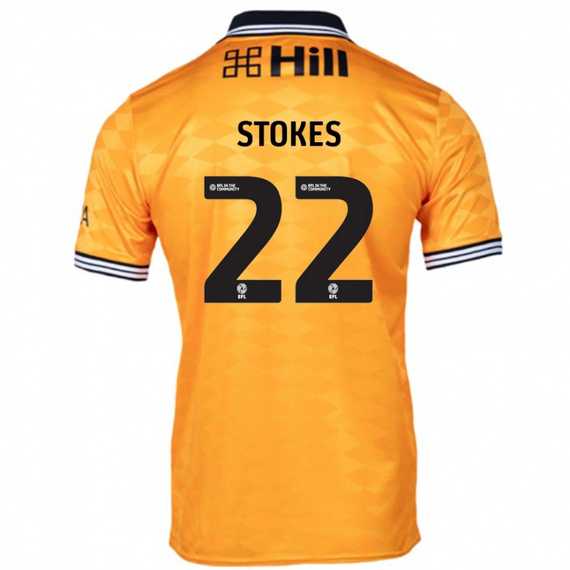 Danxen Børn Josh Stokes #22 Orange Hjemmebane Spillertrøjer 2024/25 Trøje T-Shirt