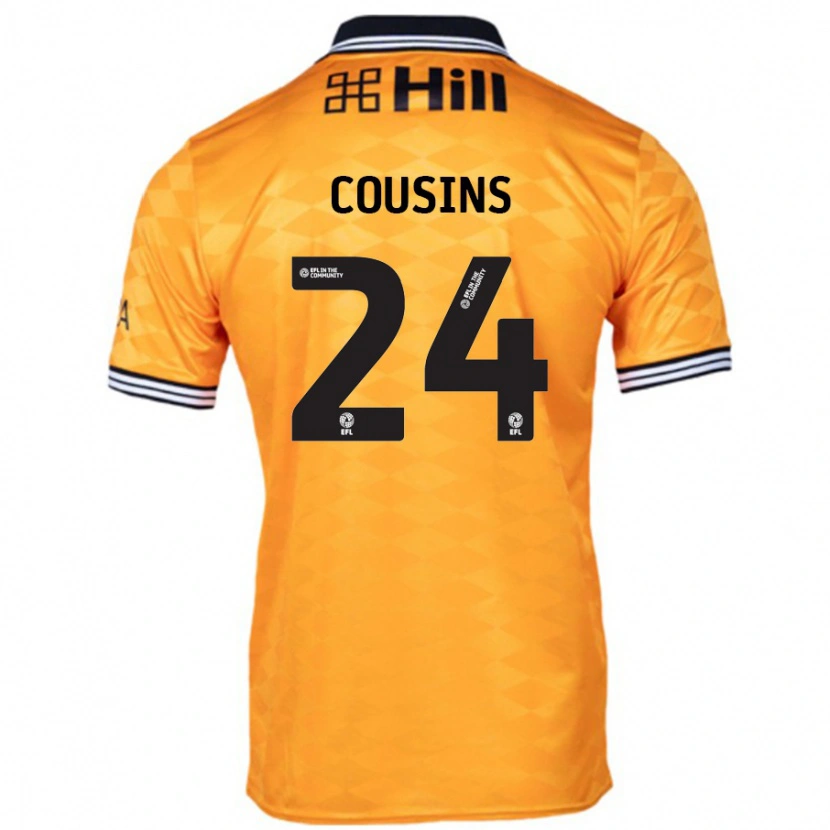 Danxen Børn Jordan Cousins #24 Orange Hjemmebane Spillertrøjer 2024/25 Trøje T-Shirt