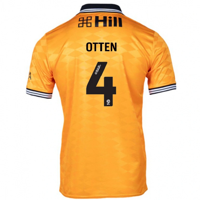 Danxen Børn Gisela Otten #4 Orange Hjemmebane Spillertrøjer 2024/25 Trøje T-Shirt