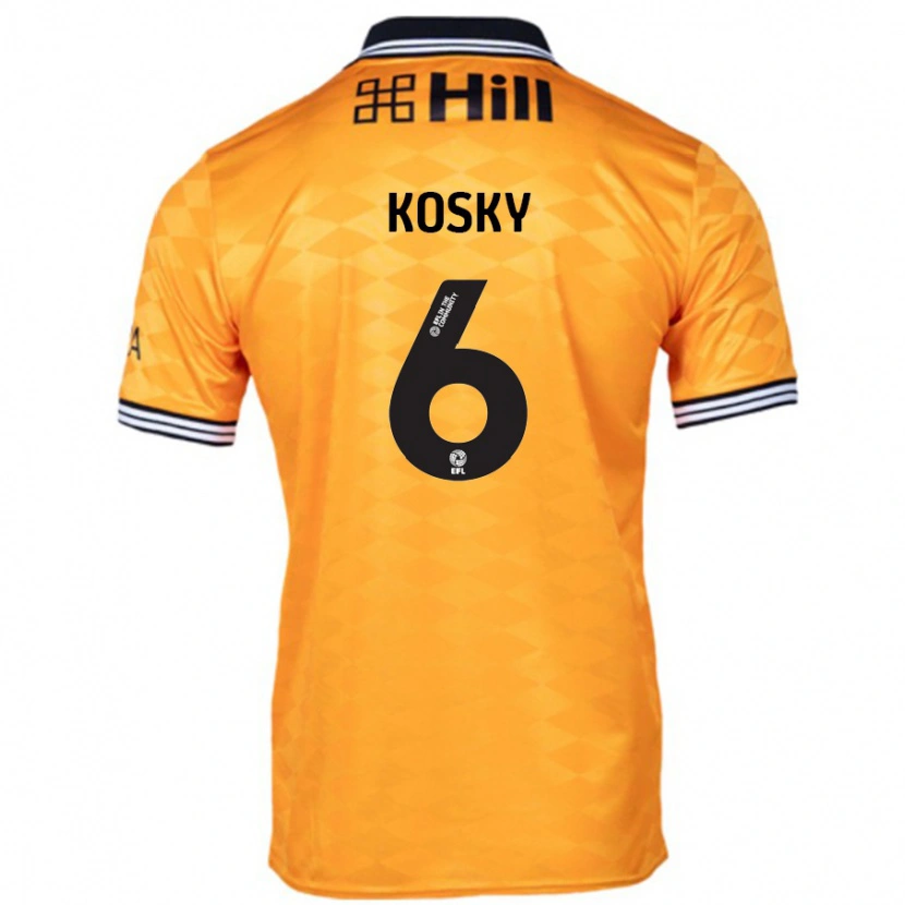 Danxen Børn Rachel Kosky #6 Orange Hjemmebane Spillertrøjer 2024/25 Trøje T-Shirt