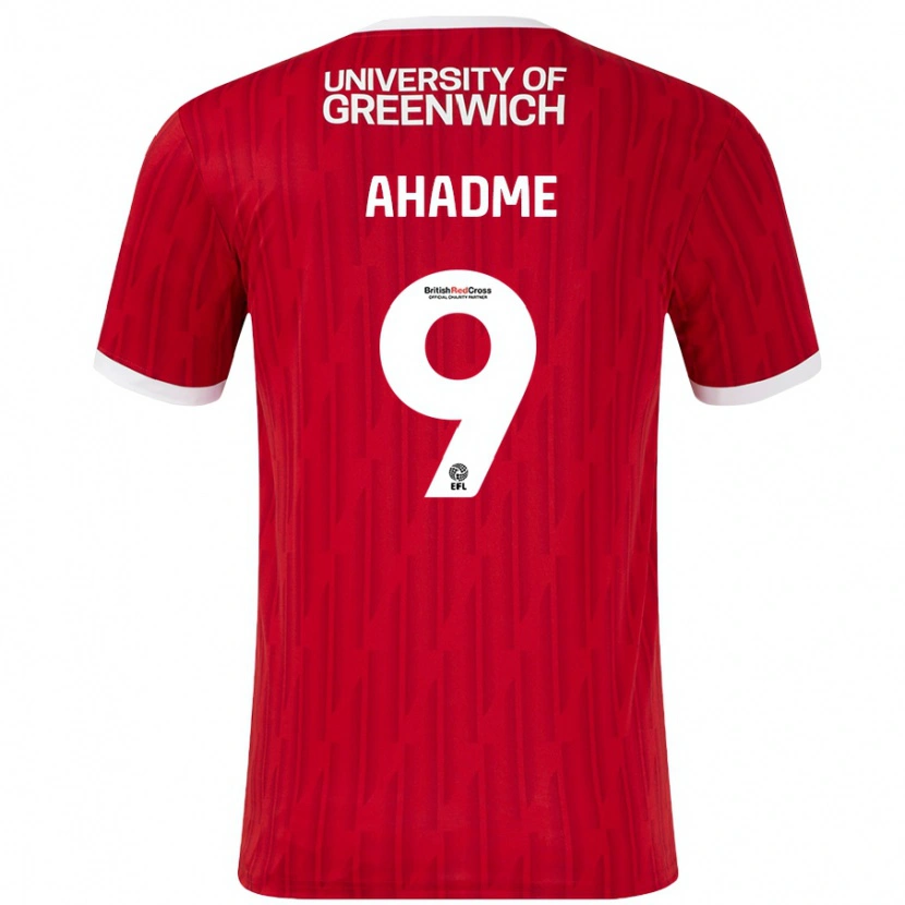 Danxen Børn Gassan Ahadme #9 Rød Hvid Hjemmebane Spillertrøjer 2024/25 Trøje T-Shirt