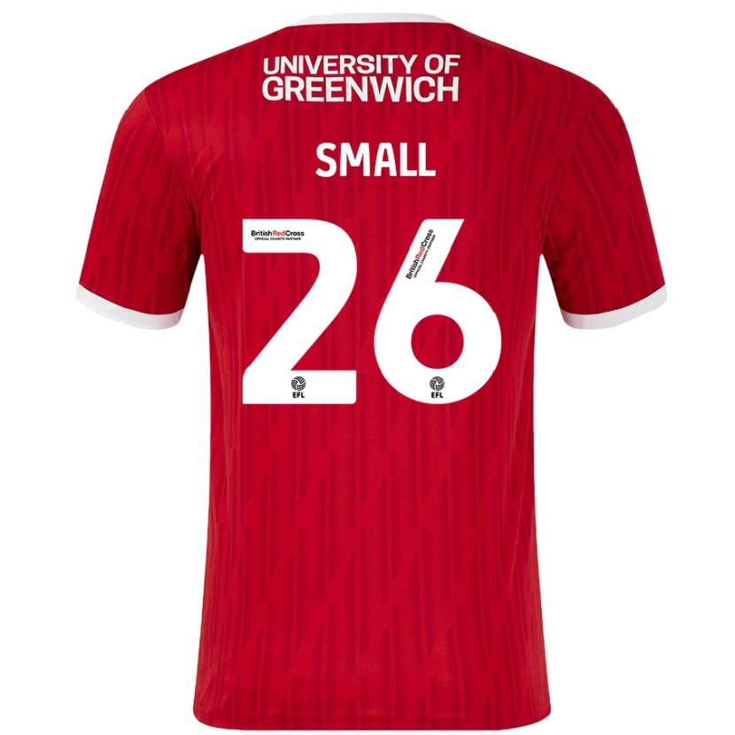 Danxen Børn Thierry Small #26 Rød Hvid Hjemmebane Spillertrøjer 2024/25 Trøje T-Shirt