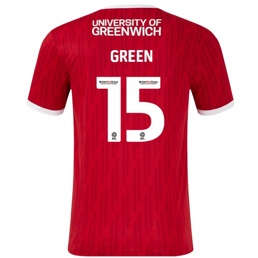 Danxen Børn Kayleigh Green #15 Rød Hvid Hjemmebane Spillertrøjer 2024/25 Trøje T-Shirt