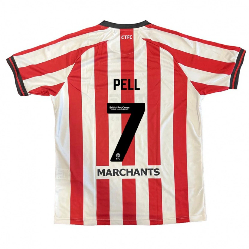 Danxen Børn Harry Pell #7 Rød Hvid Hjemmebane Spillertrøjer 2024/25 Trøje T-Shirt