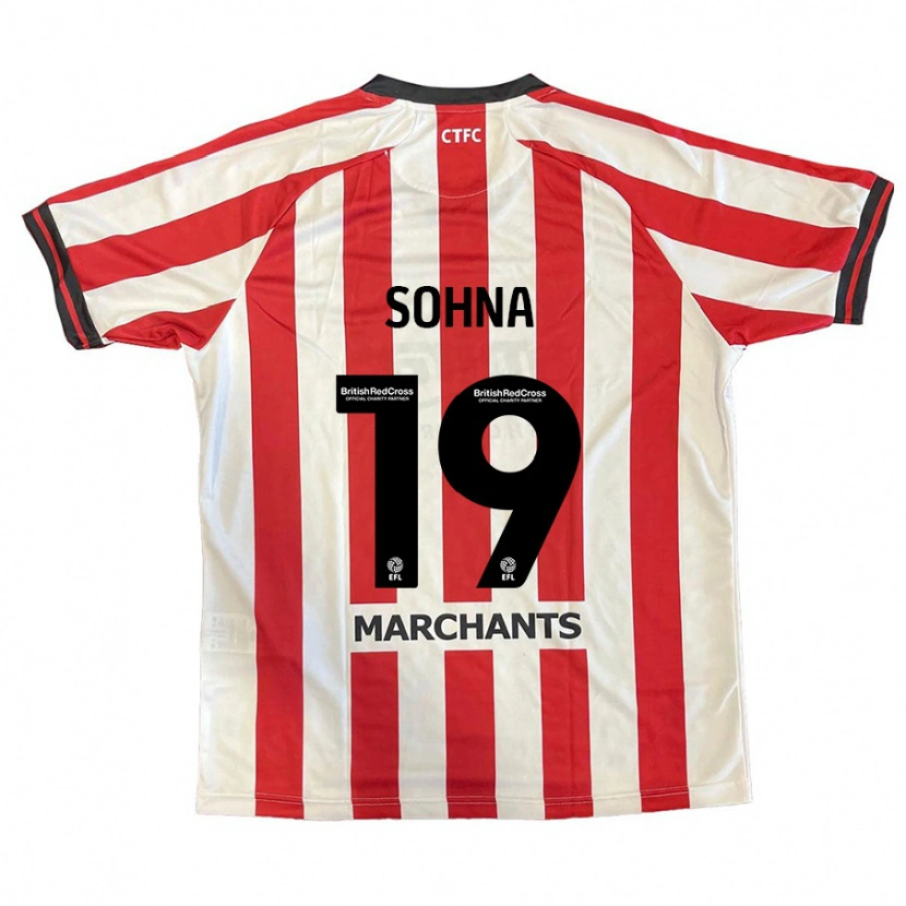 Danxen Børn Harrison Sohna #19 Rød Hvid Hjemmebane Spillertrøjer 2024/25 Trøje T-Shirt
